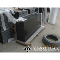 polished shanxi black granite tombstone