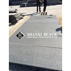 chinese cheap black granite flamed